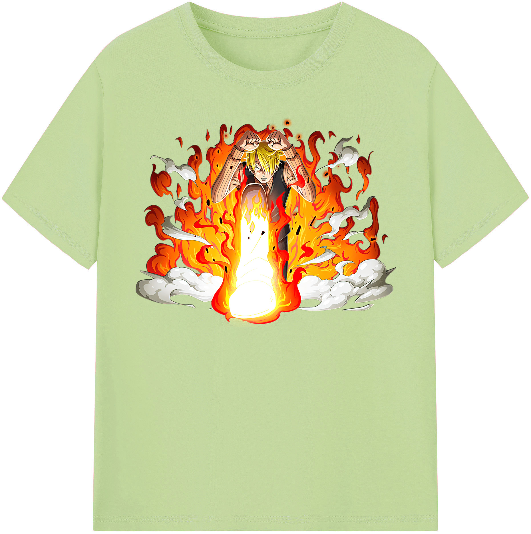 ワンピース サンジ ONE PIECE Sanji 綿100％半袖Tシャツ（フロントプリント）